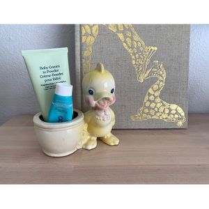 VINTAGE Ceramic Baby Duckling - Nursery Decor or Planter